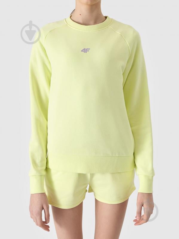 Свитшот 4F SWEATSHIRT F0920 4FJWSS24TSWSF0920-72S р.158 желтый - фото 5