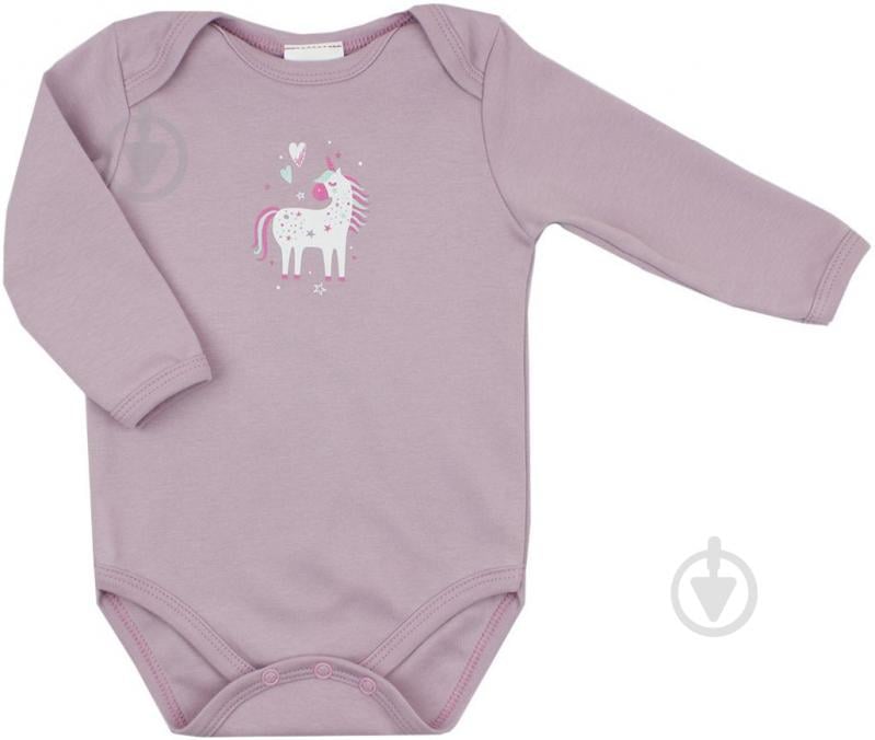Боди для девочки Luna Kids Единорог р.68 сиреневый - фото 1