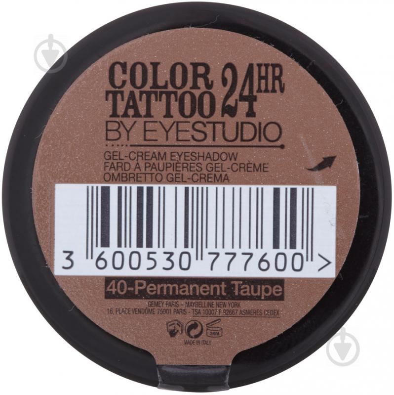 Тени для век Maybelline New York Color Tattoo 24 Hour №40 permanent taupe №40 permanent taupe 4,5 г - фото 2