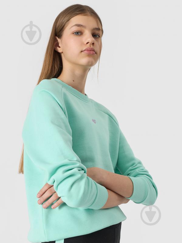 Свитшот 4F SWEATSHIRT F0920 4FJWSS24TSWSF0920-47S р.140 бирюзовый - фото 1