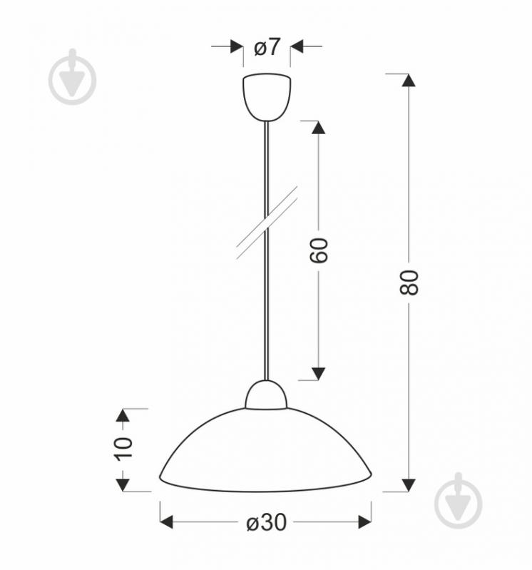 Люстра подвесная Candellux Mangano 1x60 Вт E27 белый 31-16768 - фото 2