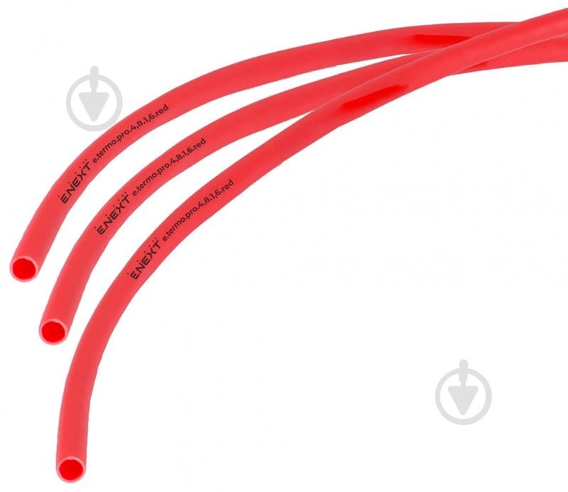 Трубка термоусаджувальна з клеєм E.NEXT e.termo.pro.4,8.1,6.red поліолефін p092011 - фото 1