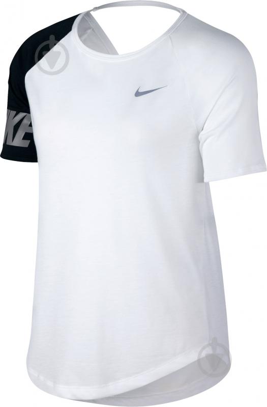 Футболка Nike W NK MILER TOP SS SD AV8177-100 р.L белый - фото 1