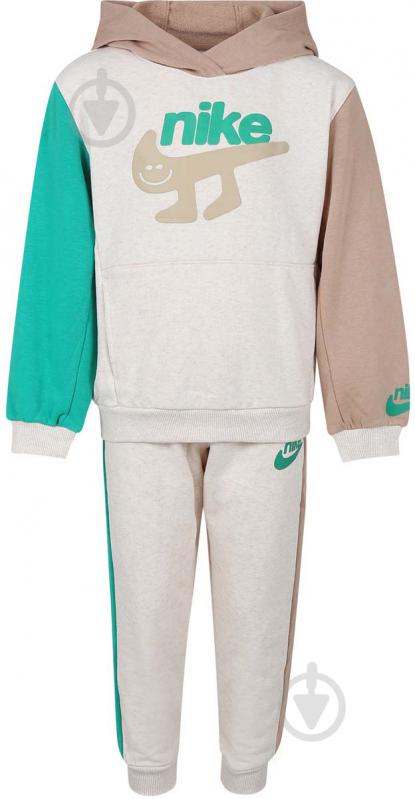 Спортивный костюм Nike COLOR BLOCKED JOGGER SET 86L805-W67 р.6 бежевый - фото 6