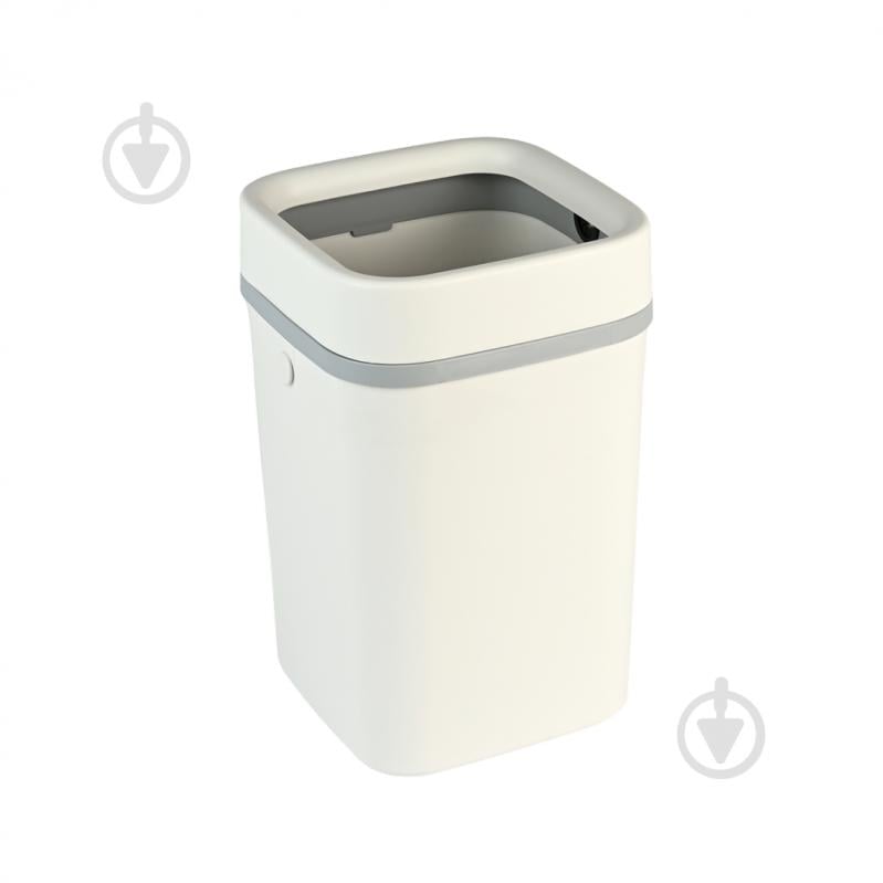 Відро для сміття МВМ 15 л білий/сірий BIN-25 15L WHITE/GRAY - фото 1