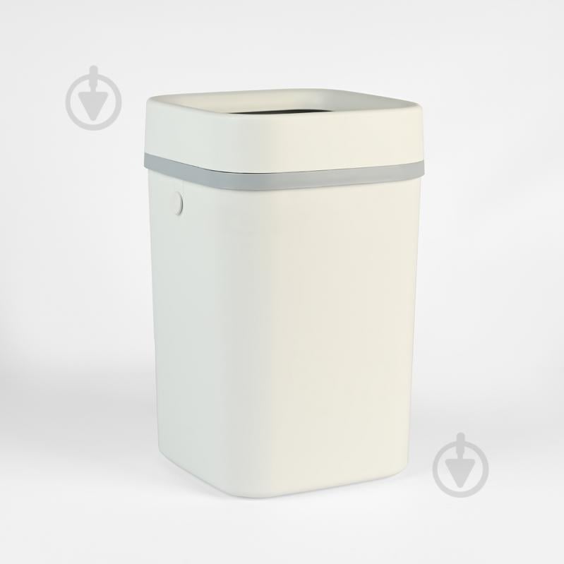 Відро для сміття МВМ 15 л білий/сірий BIN-25 15L WHITE/GRAY - фото 2