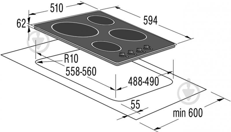 Варочная поверхность электрическая Gorenje EC 630 RB - фото 2