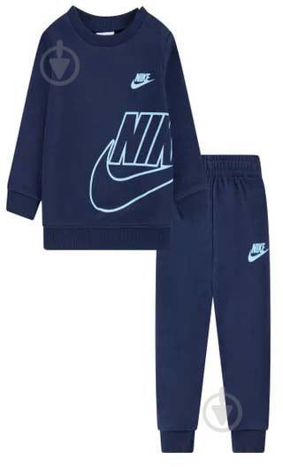 Спортивний костюм Nike B NSW FT ICON CREW SET 86L734-U90 р.7 синій - фото 1