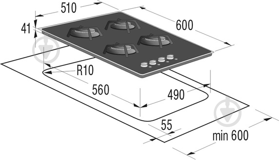 Варочная поверхность газовая Gorenje GC 640 BC - фото 2