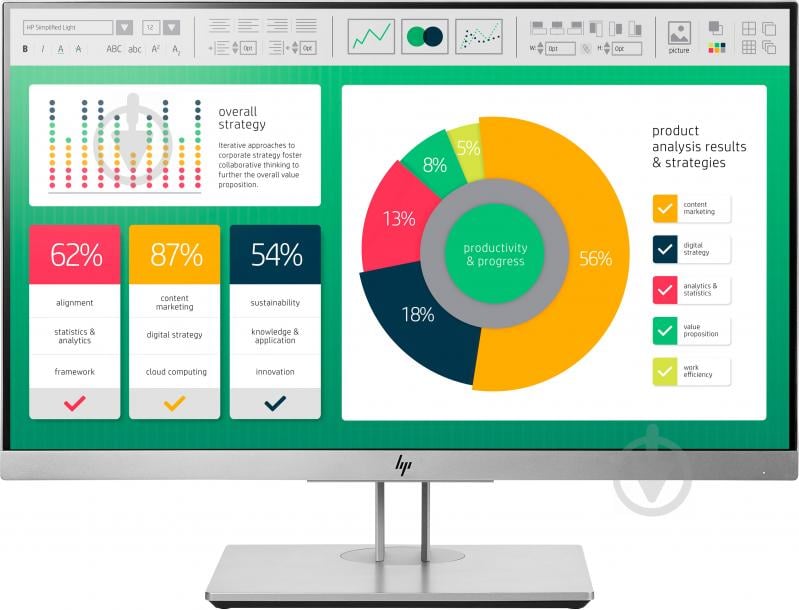 Монитор HP EliteDisplay E223 21,5" (1FH45AA) - фото 1