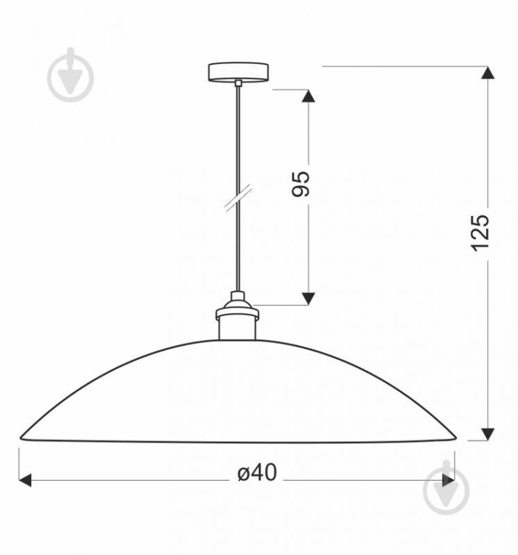 Люстра подвесная Candellux DEXTER 1x60 Вт E27 медь 31-20611 - фото 2