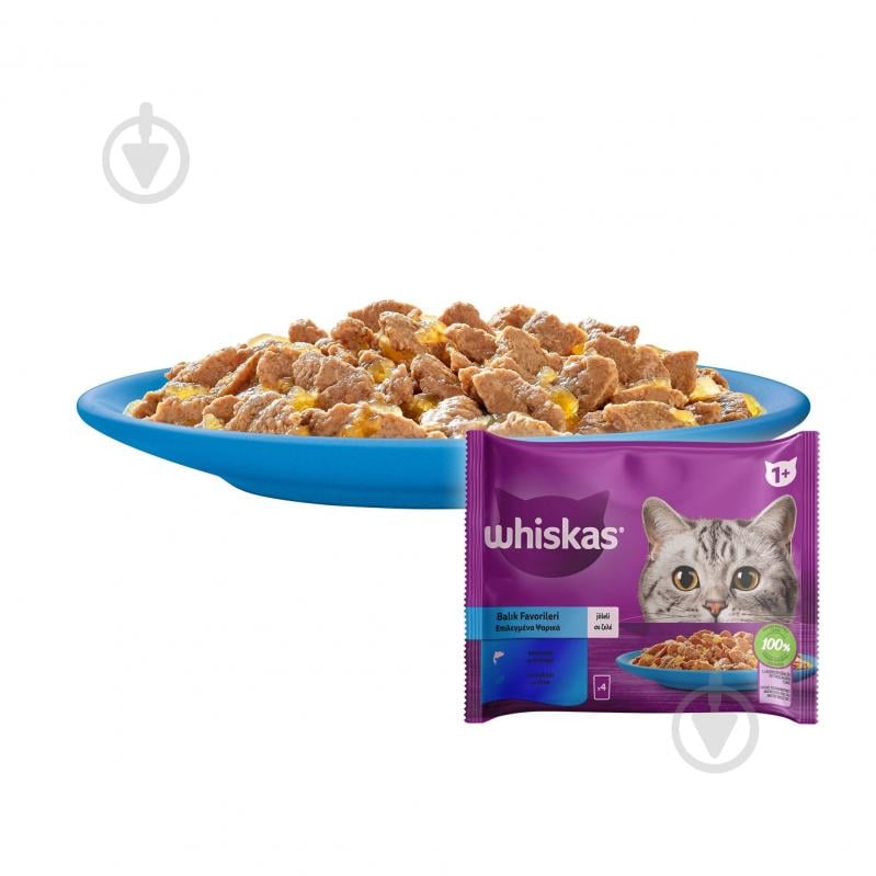 Корм влажный для котов Whiskas тунец, лосось в желе 4х85 г - фото 7