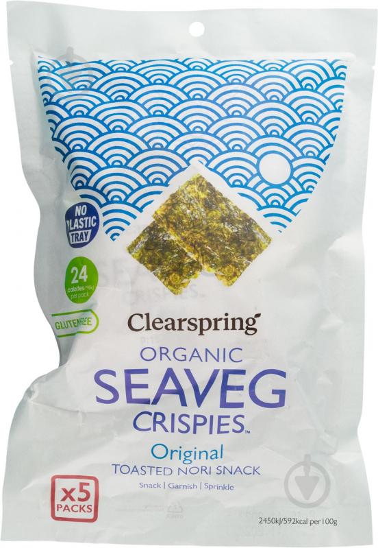 Снеки Clearspring Водоросли морские хрустящие органические 5х4 г - фото 1