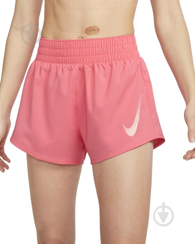 Шорти Nike W NK SWOOSH SHORT VENEER VERS DX1031-894 р. XS рожевий - фото 1