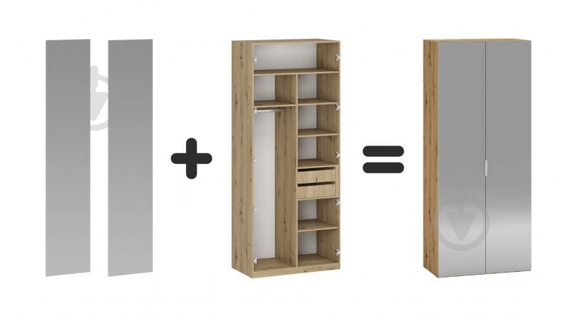 УЦІНКА! Двері до шафи Грейд ш-к ФЛЕКС з дзеркалом ДСП #16 2368х496 мм німфея альба (УЦ №2576) - фото 3