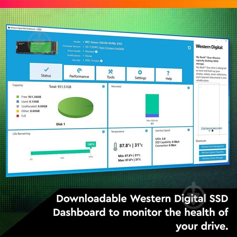 SSD-накопичувач Western Digital 480GB M.2 PCI Express 3.0 x4 TLC (WDS480G2G0C) - фото 7