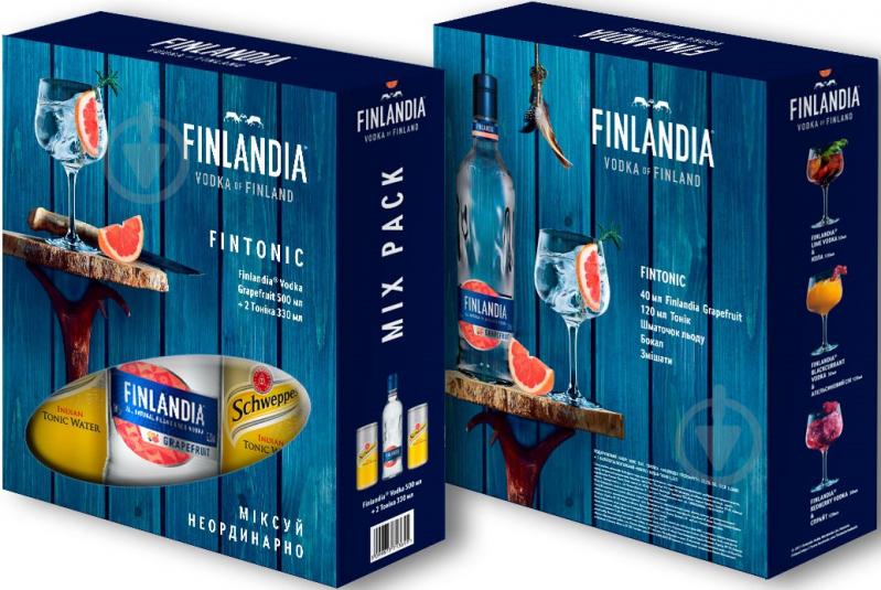 Водка Finlandia Grapefruіt + Швепс Indian Ton ж/б 330 мл 2 шт. 0,5 л - фото 1