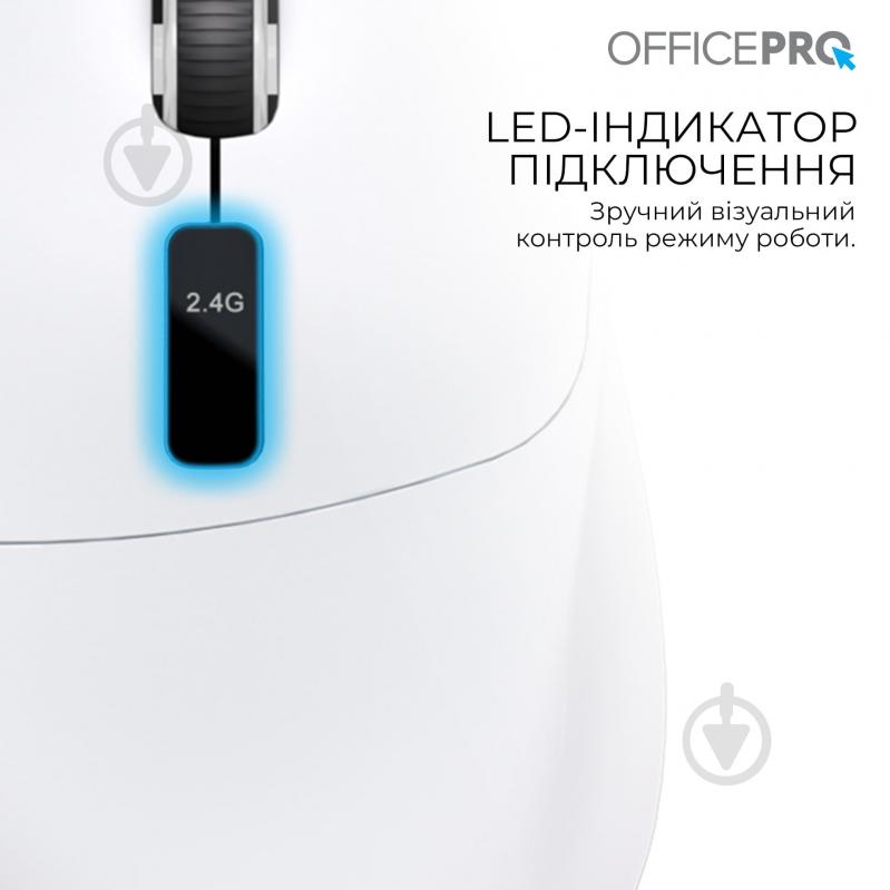 Мышка беспроводная GamePro M398W Silent Click Wireless white (M398W) - фото 6 Мышка беспроводная GamePro M398W Silent Click Wireless white (M398W) - фото 6