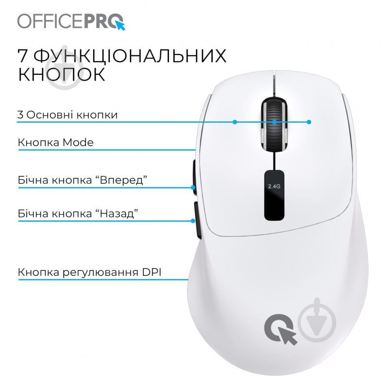 Мышка беспроводная GamePro M398W Silent Click Wireless white (M398W) - фото 9 Мышка беспроводная GamePro M398W Silent Click Wireless white (M398W) - фото 9