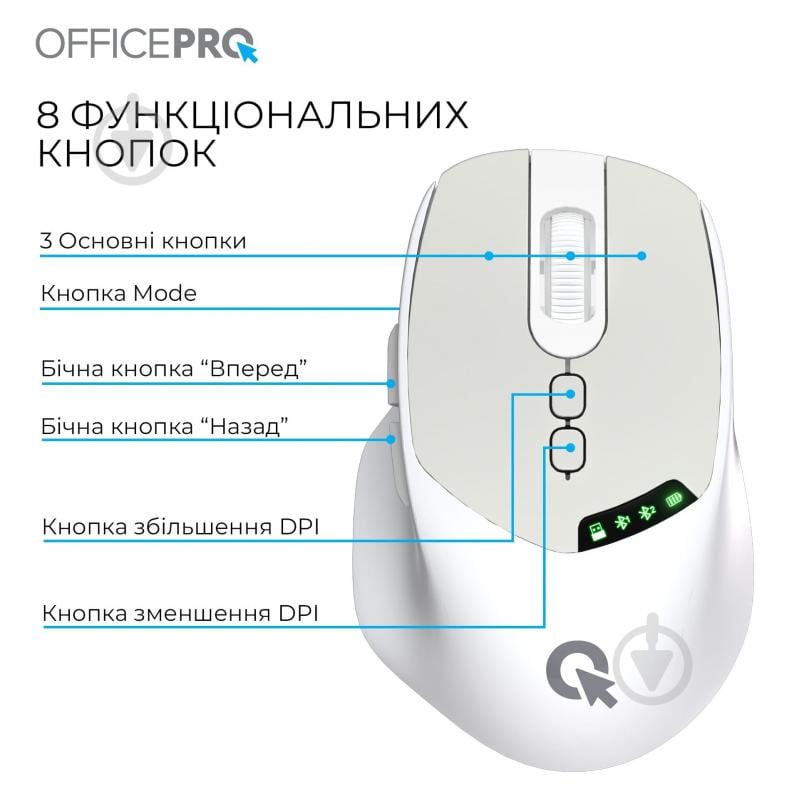 Мышка беспроводная GamePro M520W Silent Click Wireless white (M520W) - фото 10 Мышка беспроводная GamePro M520W Silent Click Wireless white (M520W) - фото 10