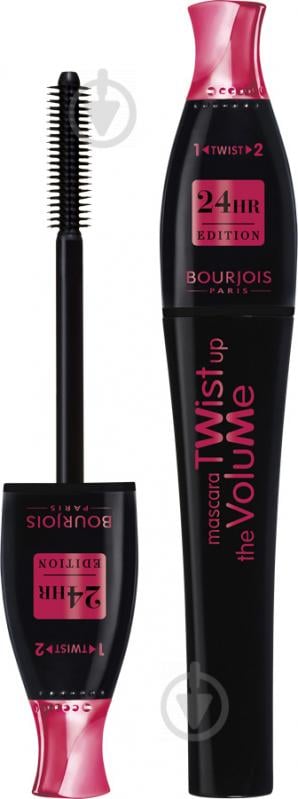 Туш для вій Bourjois Twist up the volume 24 HR чорний 8 мл - фото 1