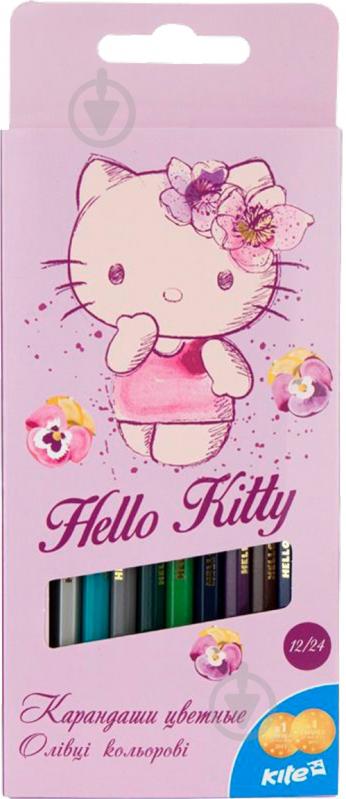 Карандаши цветные двусторонние Hello Kitty KITE - фото 1