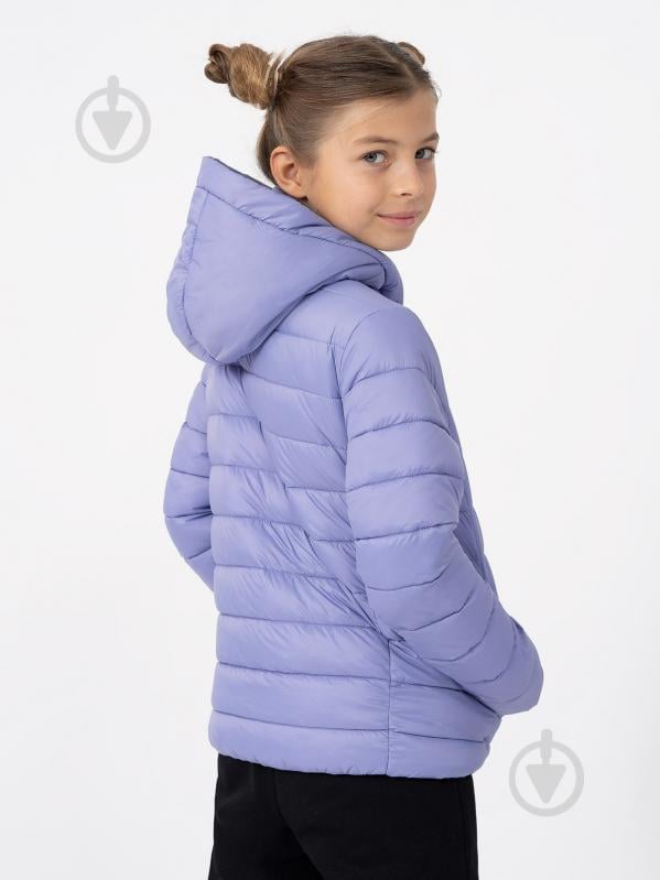 Куртка для дівчаток 4F DOWN JACKET F266 4FJAW23TDJAF266-34S блакитна - фото 4