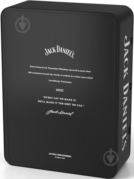 Виски Jack Daniel's в металлической коробке с 2-мя стаканами 0,7 л - фото 2