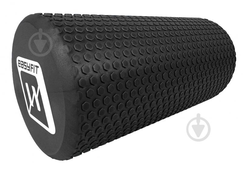 Массажный ролик EasyFit Foam Roller 30 см черный - фото 3