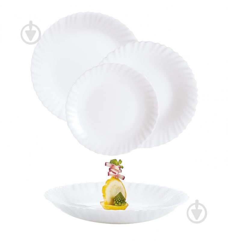 Сервиз столовый Luminarc Feston White 18 предметов V2156 - фото 3 Сервиз столовый Luminarc Feston White 18 предметов V2156 - фото 3
