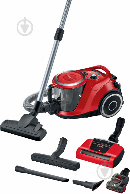 Пилосос Bosch BGS41PET1 red - фото 1