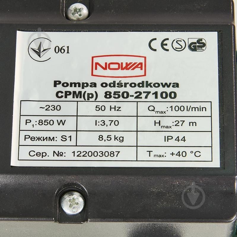 Насос центробежный Nowa CPM(p) 850-27100 - фото 7