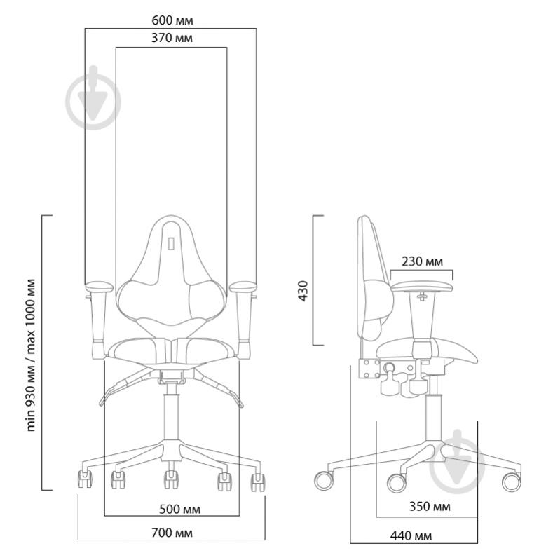 Кресло Kulik System Kids 1503 бирюзовый - фото 2