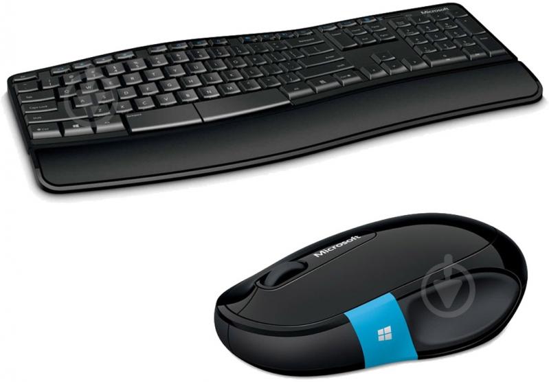 Комплект клавиатура + мышь Microsoft Sculpt Comfort Desktop black (L3V-00017) - фото 5