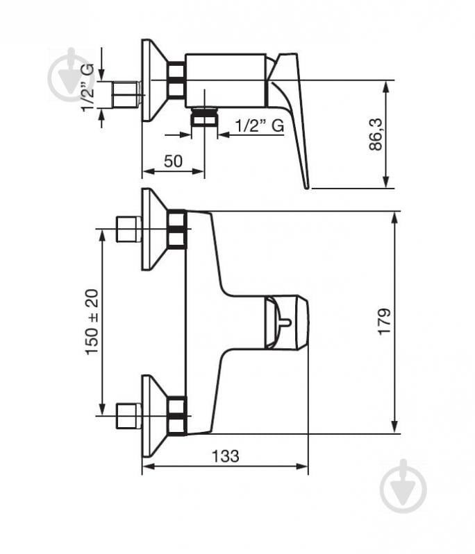 Змішувач для душу Emmevi Rubinetterie Нікла CR89002 - фото 2