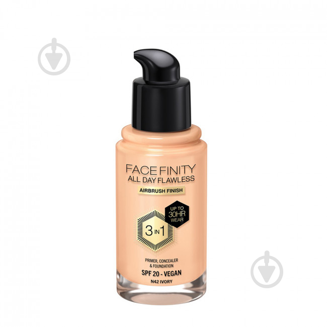 Тональная основа Max Factor Facefinity All Day Flawless 3-in-1 (045) Warm Almond 30 мл - фото 2