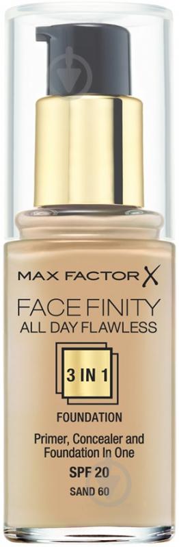 Тональна основа Max Factor FACEFINITY № 60 пісочний 30 мл - фото 1