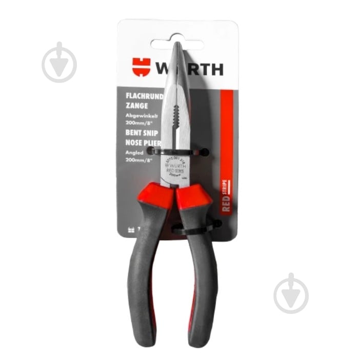Тонкогубцы изогнутые WURTH 200 мм RED STRIPE 5772001318 - фото 2