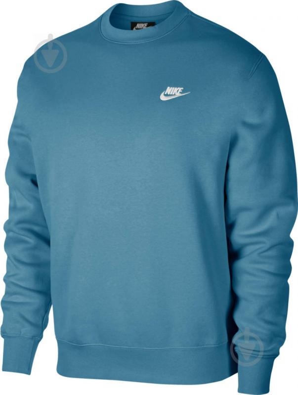 Свитшот Nike M NSW CLUB CRW BB BV2662-424 р. 2XL светло-голубой - фото 1