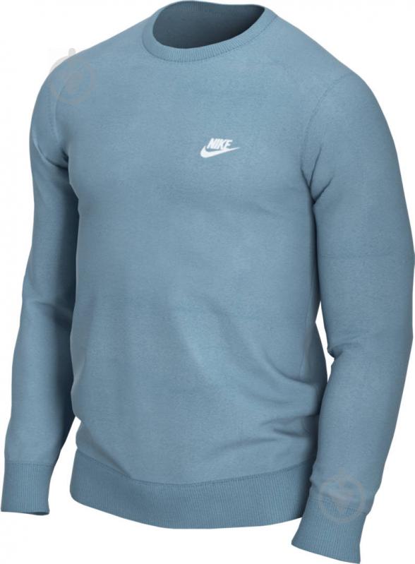 Свитшот Nike M NSW CLUB CRW BB BV2662-424 р. XL светло-голубой - фото 3