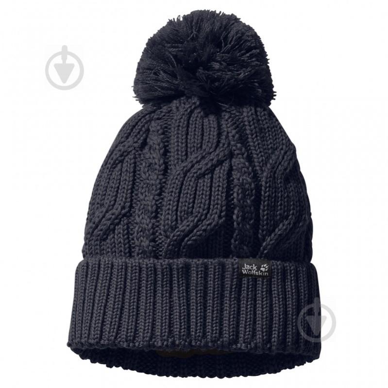 Шапка Jack Wolfskin Stormlock Pompom Beanie 1905091-1010 р.one size синій - фото 1