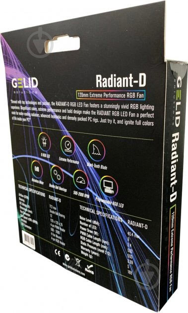 Корпусный кулер Gelid Solutions Gelid Radiant Digital-RGB Control LED - фото 7