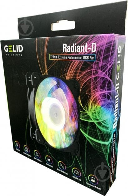 Корпусный кулер Gelid Solutions Gelid Radiant Digital-RGB Control LED - фото 6