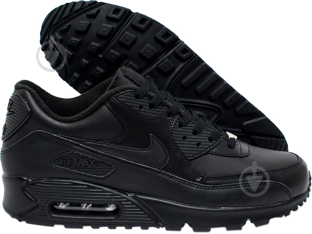 Кроссовки мужские зимние Nike AIR MAX 90 LEATHER 302519-001 р.44 черные - фото 1