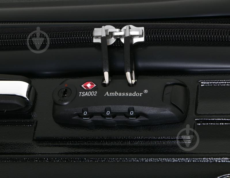 Чемодан Ambassador A8573 черный Black S - фото 6