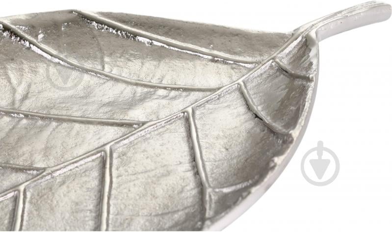 Поднос Inari Leaf 39x20x6 см серебряный - фото 3 Поднос Inari Leaf 39x20x6 см серебряный - фото 3