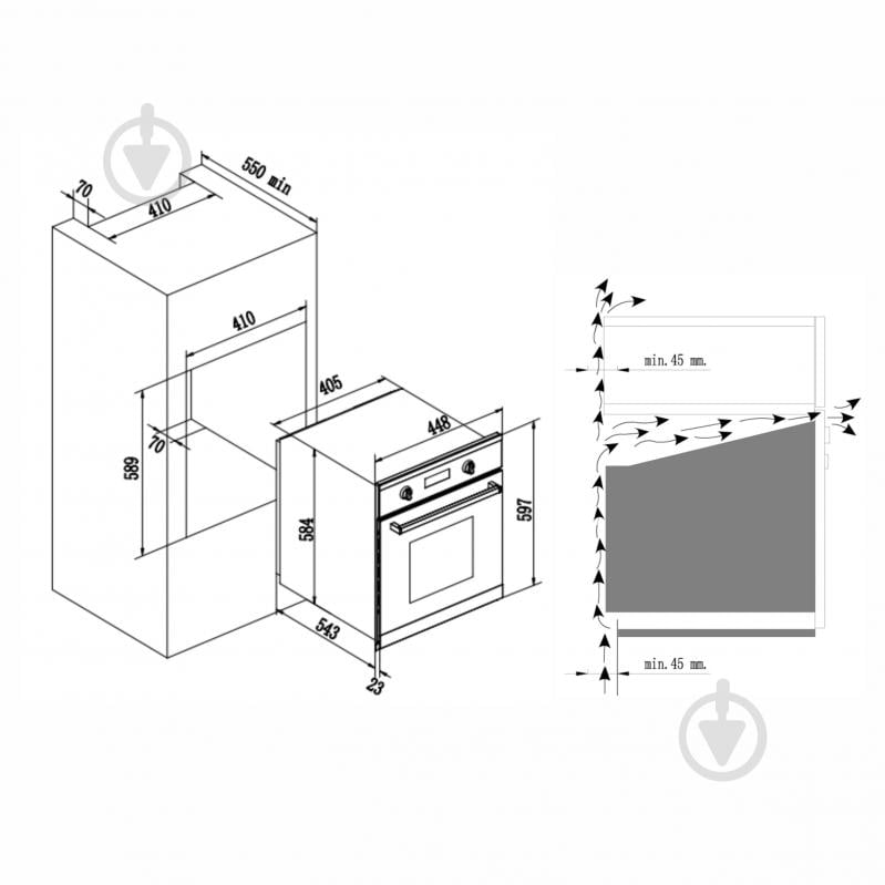 Духовой шкаф Eleyus LAURA 4506 BL - фото 3