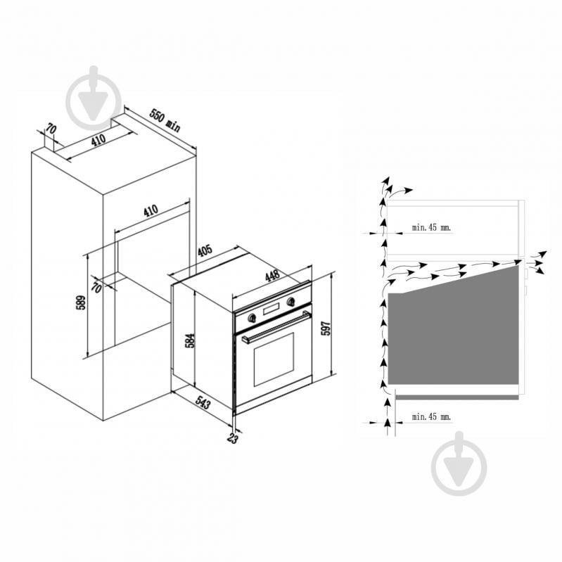 Духовой шкаф Eleyus LIZA 4508 BL - фото 3