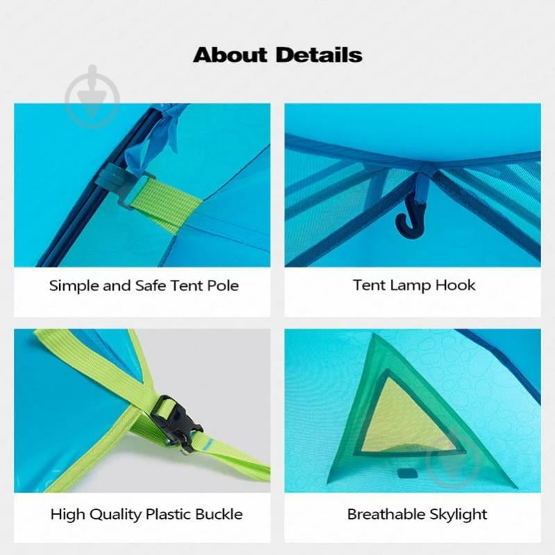 Палатка Naturehike P-Series Family Camping Tent CNK2300ZP028, светлый серый 6,9760239205e+012 - фото 5