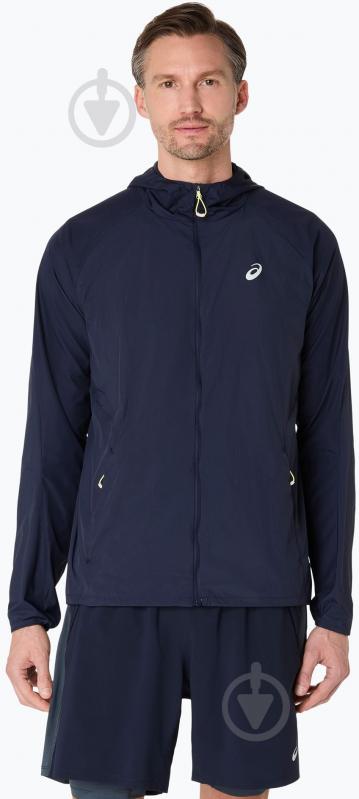 Куртка мужская Asics Road Packable Jacket midnight 2011D084-401 р.XL синий - фото 1